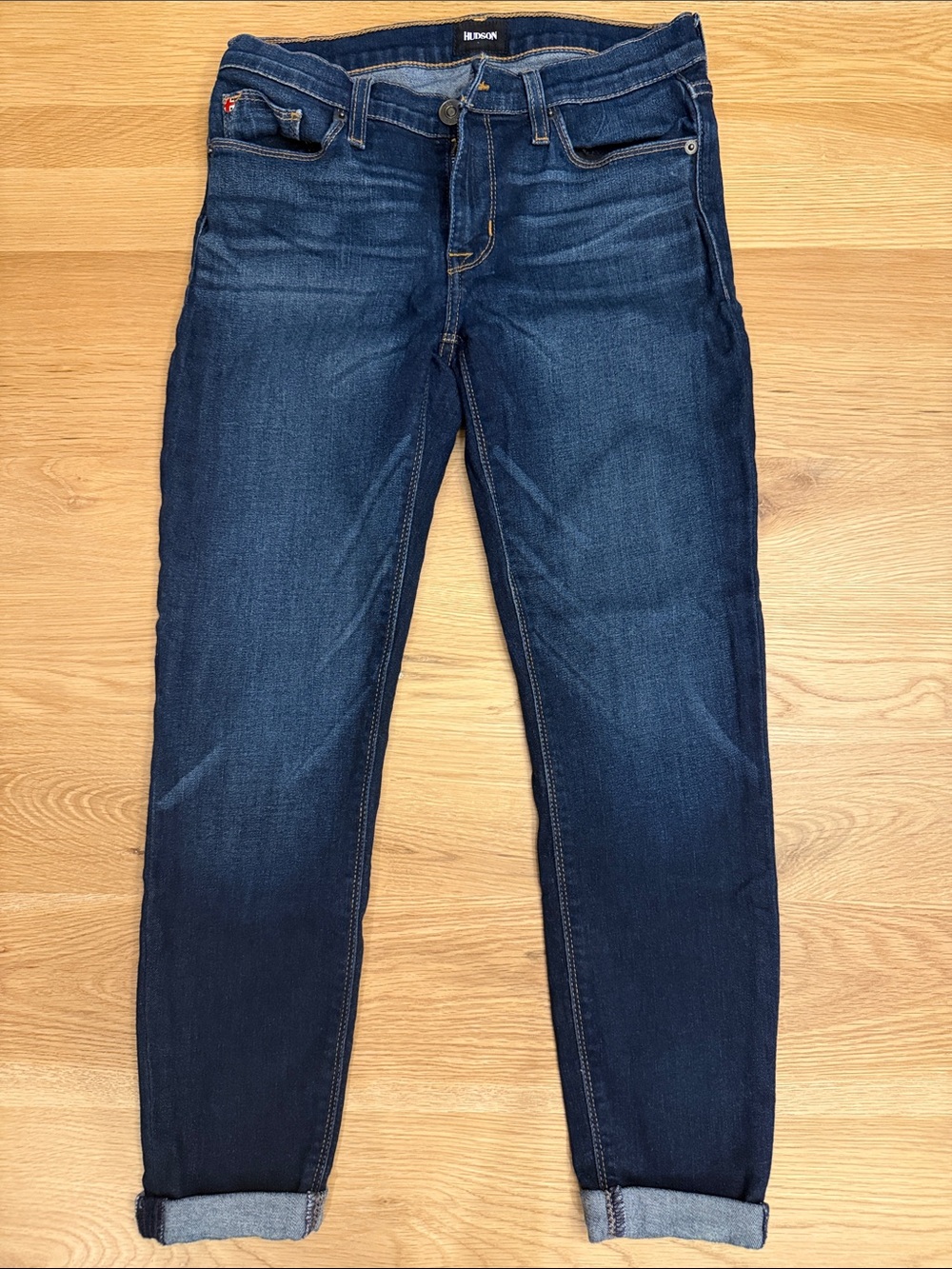 Hudson Jeans Women's Dark Indigo Skinny Cropped Jeans